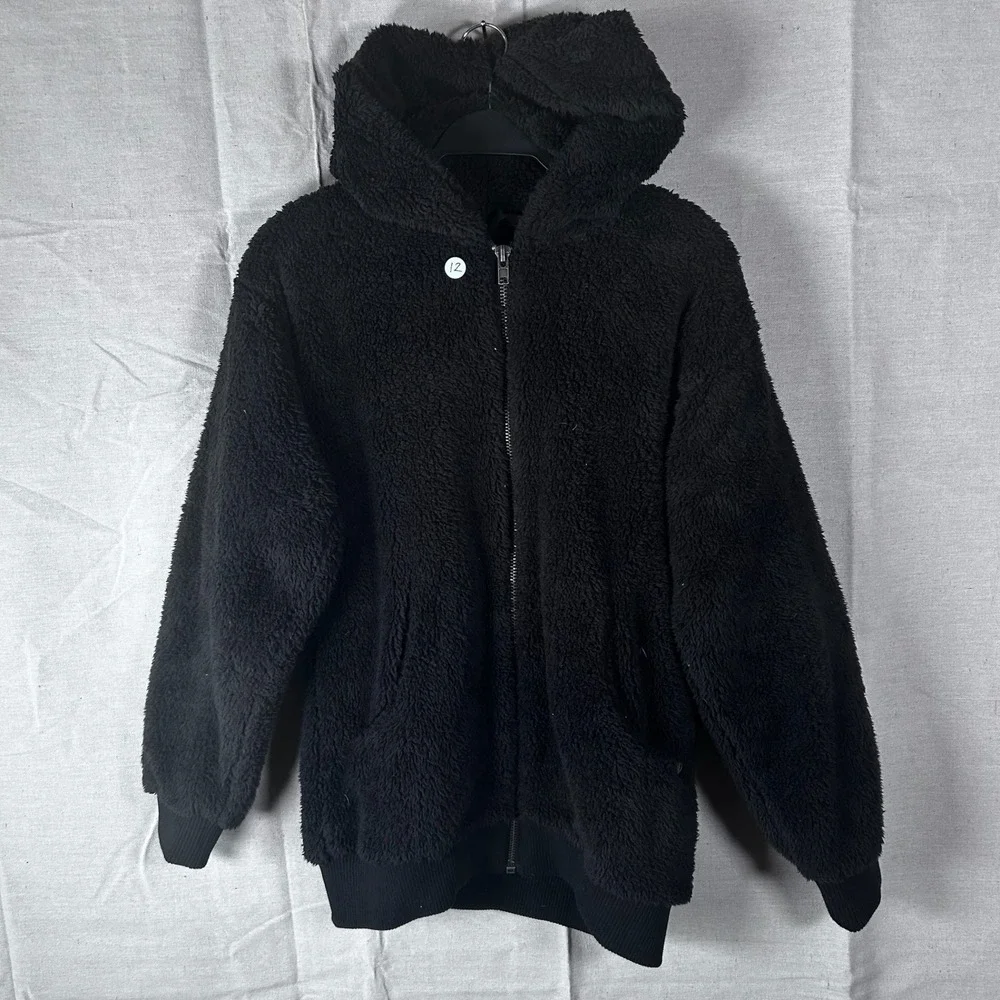Obey N89‎ Propaganda Mens XS Black Sherpa Fleece Full Zip Hoodie Jacket